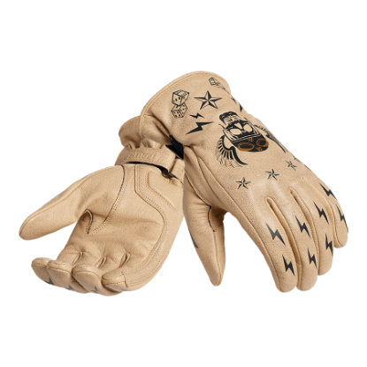 Picture of Reckless Leather Gloves With Print