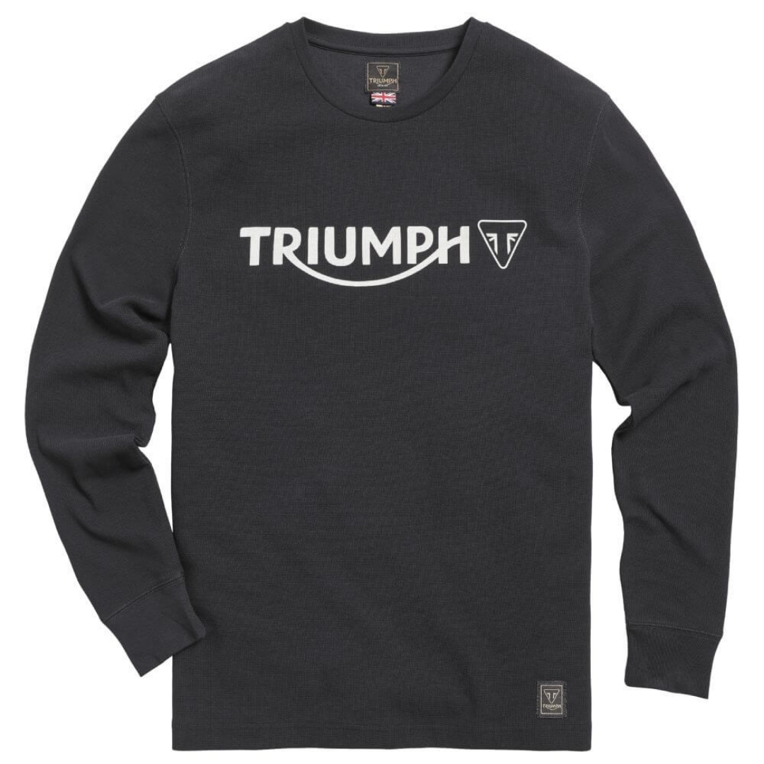 Picture of Bettmann Long Sleeve Waffle Black Top