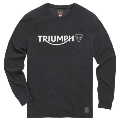 Picture of Bettmann Long Sleeve Waffle Black Top