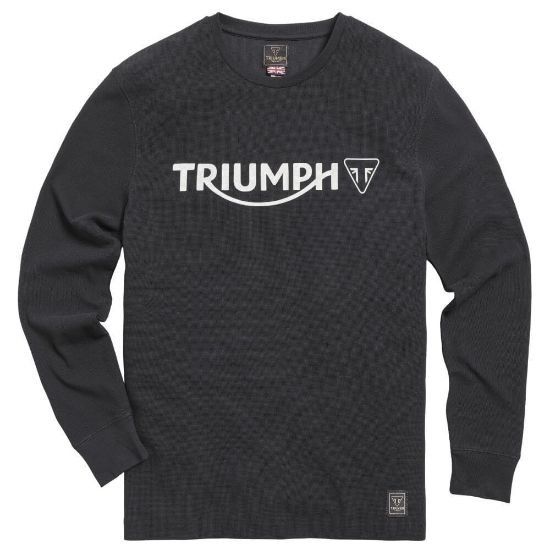 Picture of Bettmann Long Sleeve Waffle Black Top