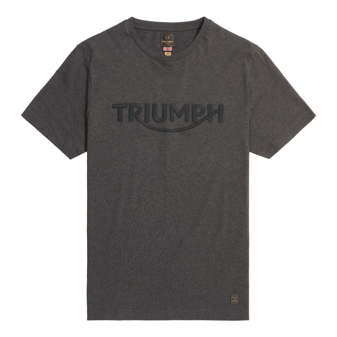 Picture of Bamburgh Embroidered Logo Black Marl T-Shirt