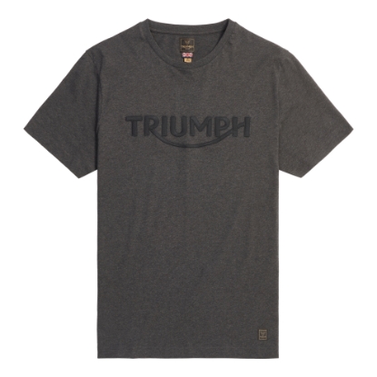 Picture of Bamburgh Embroidered Logo Black Marl T-Shirt