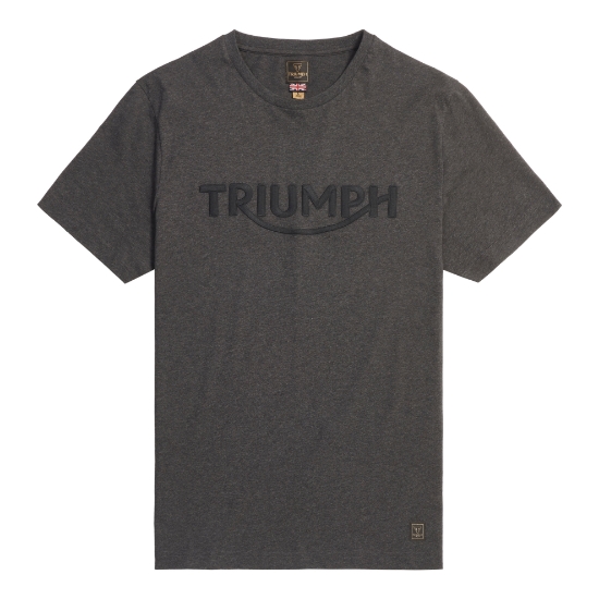 Picture of Bamburgh Embroidered Logo Black Marl T-Shirt