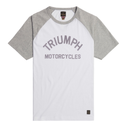 Picture of Saltern Contrast White/Grey Marl Tee