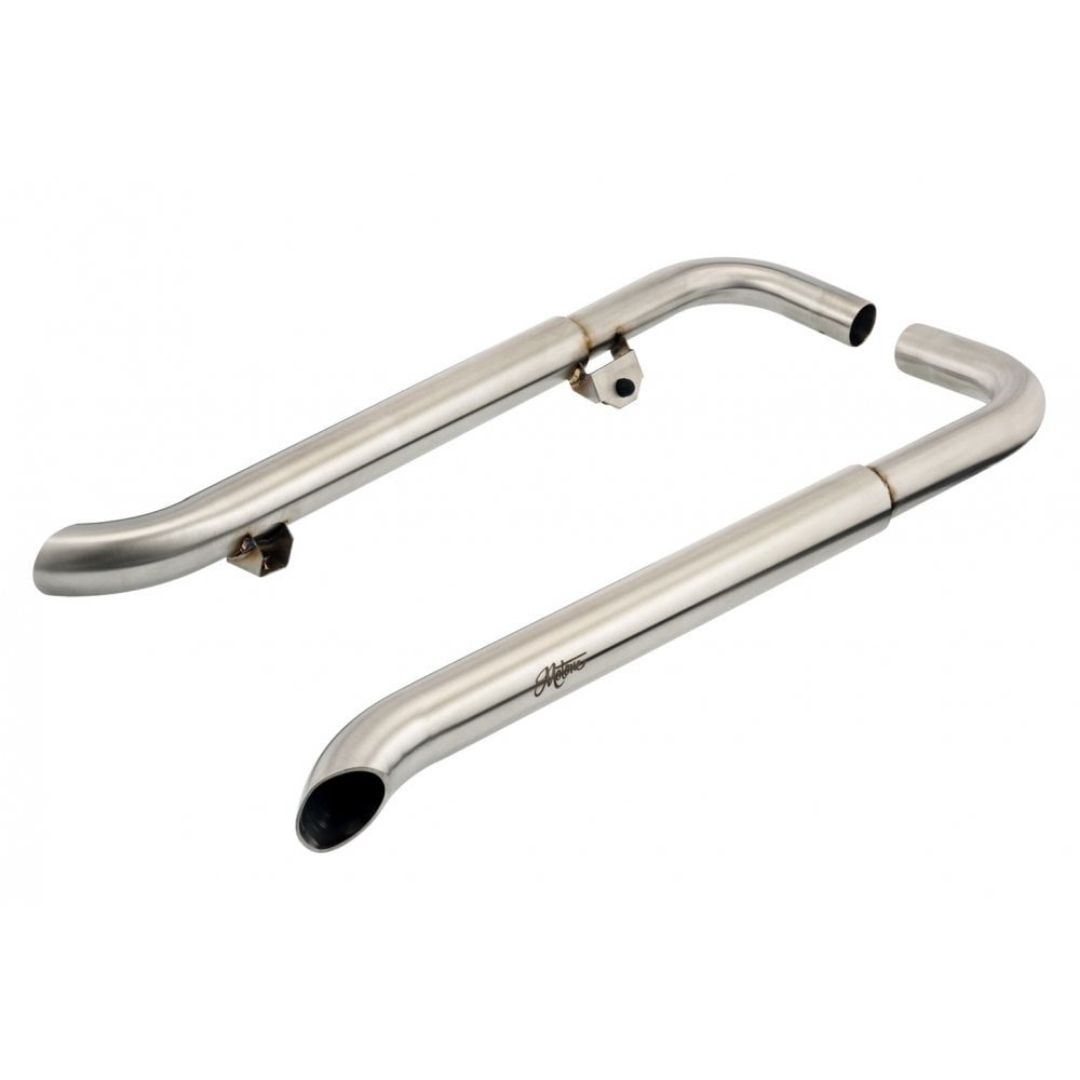Picture of Motone Bedlam Slash-Cut Exhaust Pipes for Bobber & Speedmaster - Brushed 