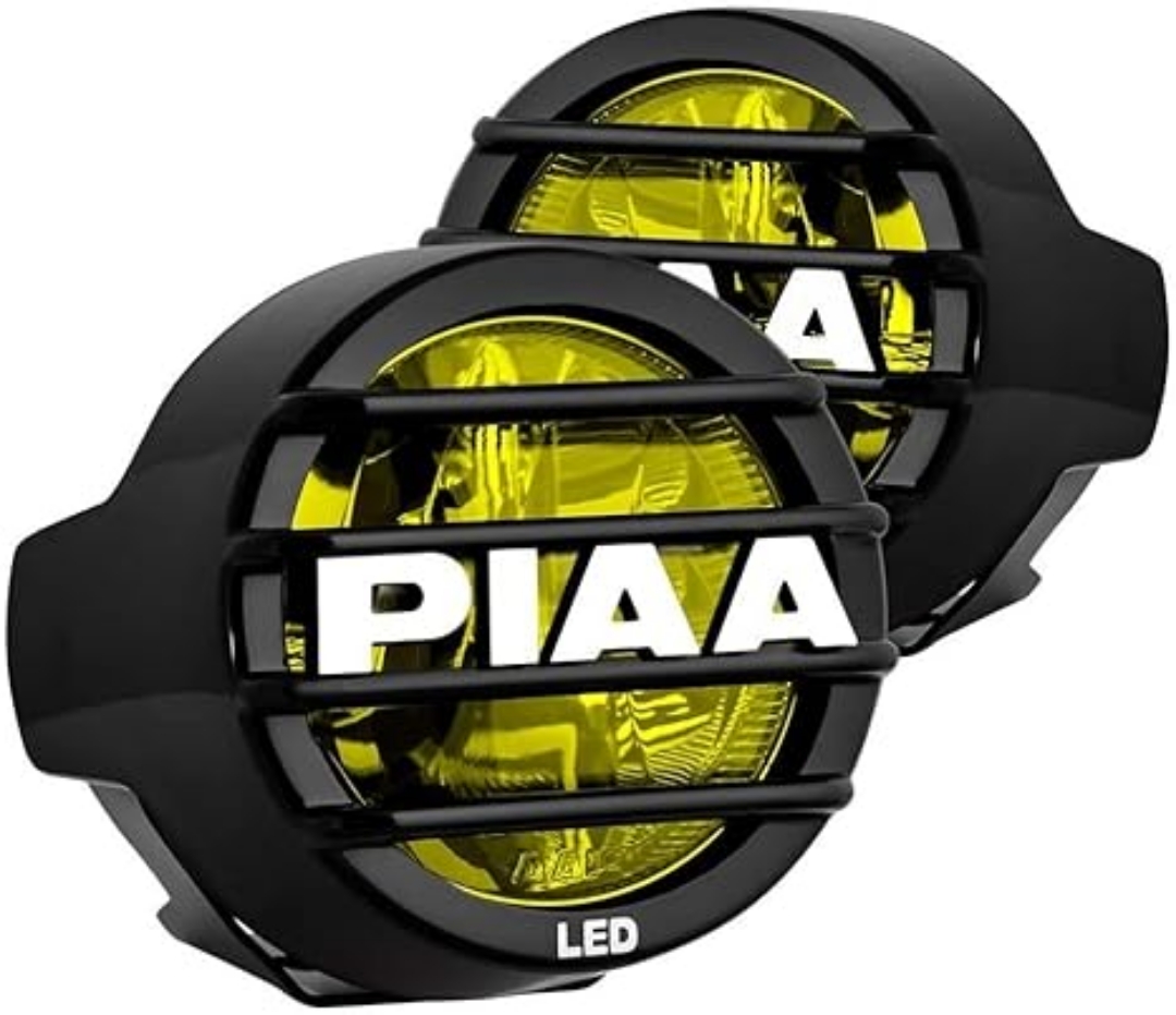 Picture of PIAA 530 Yellow 3.5-Inch SAE Compliant LED Ion Fog Light Kit with Wiring Harness and Relay and Switch