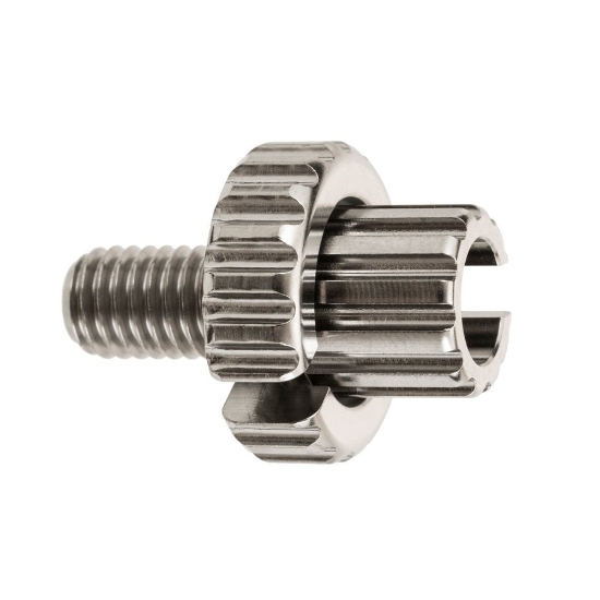 Picture of Motone TWISTER Titanium Clutch Cable Adjuster - Natural Finish - M8x1.25x18