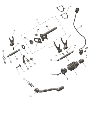 Picture of Gear Pedal Assy, 108mm- TF250E 