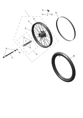 Picture of Front Wheel, Spoke kit