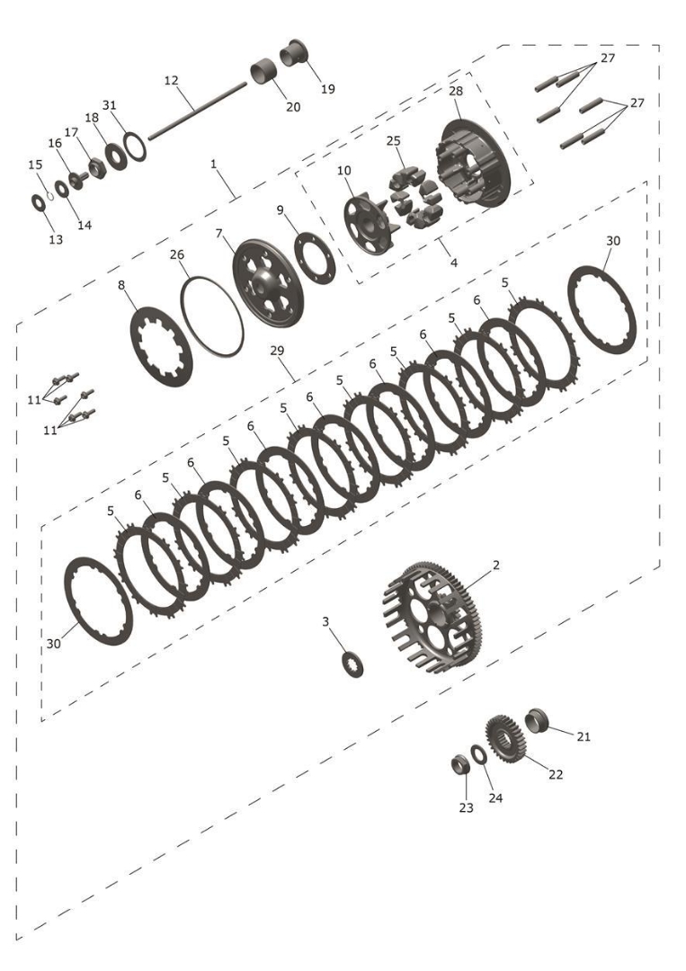 Picture of Clutch Disk Set - TF450E 