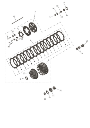 Picture of Clutch Disk Set - TF250E 
